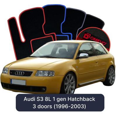 Velour car mats OMEVO for Audi S3 8L 1 gen Hatchback 3 doors (1996-2003)