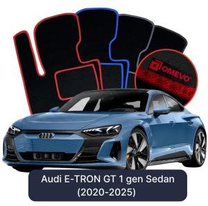 OMEVO Velour Car Mats for Audi E-TRON GT 1 gen Sedan (2020-2025)