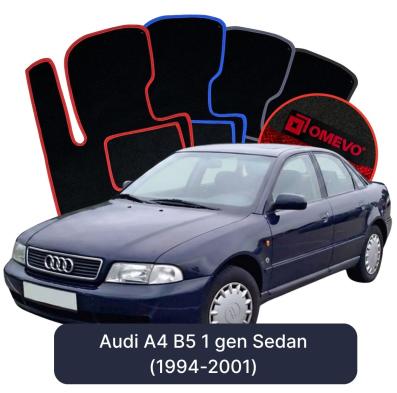 Velour car mats OMEVO for Audi A4 B5 1 gen Sedan (1994-2001)