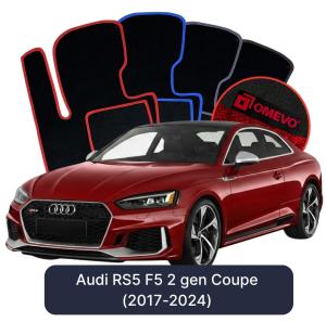 OMEVO Velour Car Mats for Audi RS5 F5 2 gen Coupe (2017-2024)