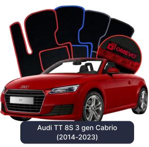OMEVO Velour Car Mats for Audi TT 8S 3 gen Cabrio (2014-2023)