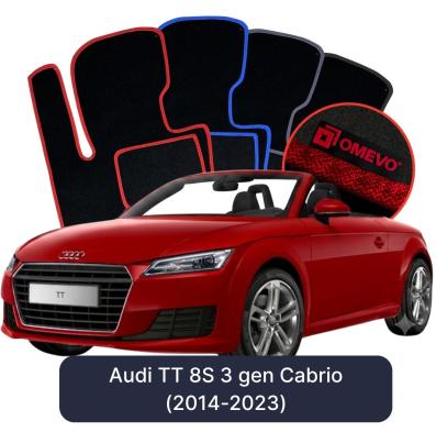 Velour car mats OMEVO for Audi TT 8S 3 gen Cabrio (2014-2023)