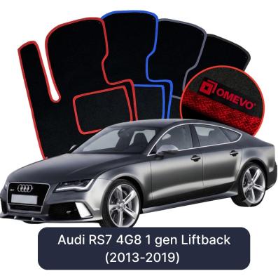 Velour car mats OMEVO for Audi RS7 4G8 1 gen Liftback (2013-2019)
