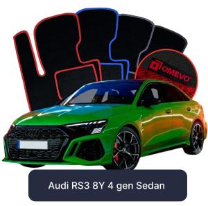 OMEVO Velour Car Mats for Audi RS3 8Y 4 gen Sedan (2020-2025)