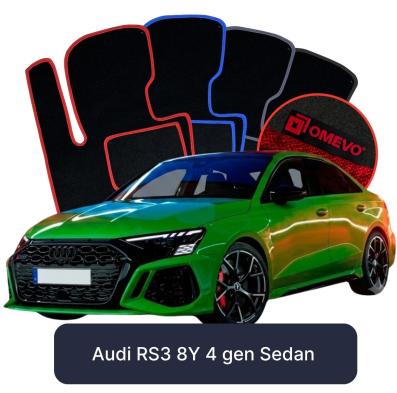 Velour car mats OMEVO for Audi RS3 8Y 4 gen Sedan (2020-2025)