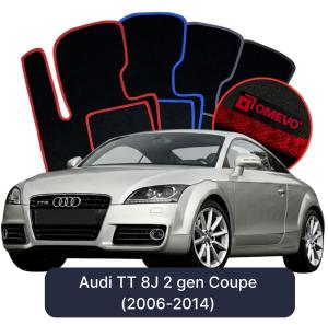 OMEVO Velour Car Mats for Audi TT 8J 2 gen Coupe (2006-2014)