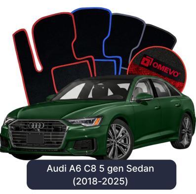 Velour car mats OMEVO for Audi A6 C8 5 gen Sedan (2018-2024)