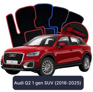 OMEVO Velour Car Mats for Audi Q2 1 gen SUV (2016-2025)