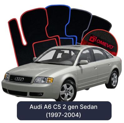 Velour car mats OMEVO for Audi A6 C5 2 gen Sedan (1997-2004)