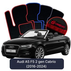 OMEVO Velour Car Mats for Audi A5 F5 2 gen Cabrio (2016-2024)