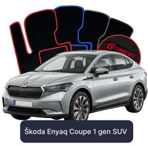 OMEVO Velour Car Mats for Škoda Enyaq Coupe 1 gen SUV (2020-2025)