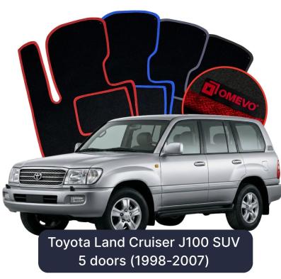 Velour car mats OMEVO for Toyota Land Cruiser J100 SUV 5 doors (1998-2007)