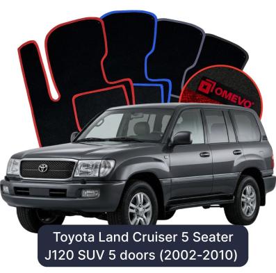 Velour car mats OMEVO for Toyota Land Cruiser 5 Seater J120 SUV 5 doors (2002-2010)