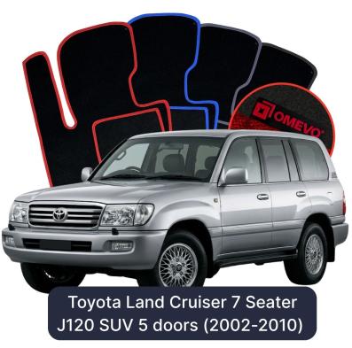 Velour car mats OMEVO for Toyota Land Cruiser 7 Seater J120 SUV 5 doors (2002-2010)