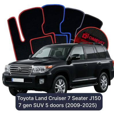 Velour car mats OMEVO for Toyota Land Cruiser 7 Seater J150 7 gen SUV 5 doors (2009-2025)