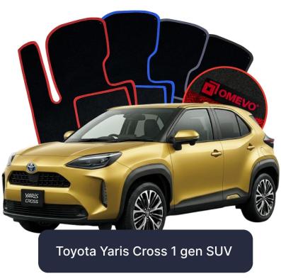 Velour car mats OMEVO for Toyota Yaris Cross 1 gen SUV (2020-2025)