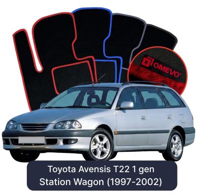 Velour car mats OMEVO for Toyota Avensis T22 1 gen Station Wagon (1997-2002)