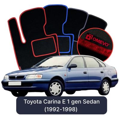 Velour car mats OMEVO for Toyota Carina E 1 gen Sedan (1992-1998)