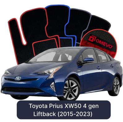 Velour car mats OMEVO for Toyota Prius XW50 4 gen Liftback (2015-2023)