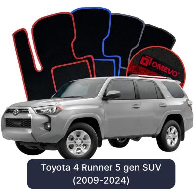 Velour car mats OMEVO for Toyota 4 Runner 5 gen SUV (2009-2024)