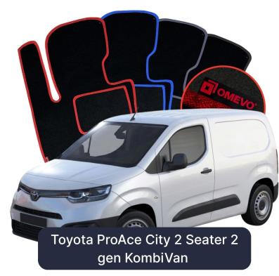 Velour car mats OMEVO for Toyota ProAce City 2-seater 2 gen KombiVan (2019-2025)