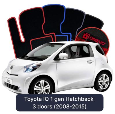 Velour car mats OMEVO for Toyota IQ 1 gen Hatchback 3 doors (2008-2015)