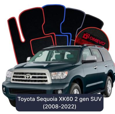 Velour car mats OMEVO for Toyota Sequoia XK60 2 gen SUV (2008-2022)