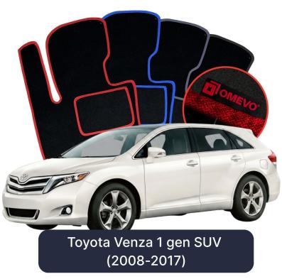 Velour car mats OMEVO for Toyota Venza 1 gen SUV (2008-2017)