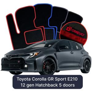 OMEVO Velour Car Mats for Toyota Corolla GR Sport E210 12 gen Hatchback 5-door (2018-2025)