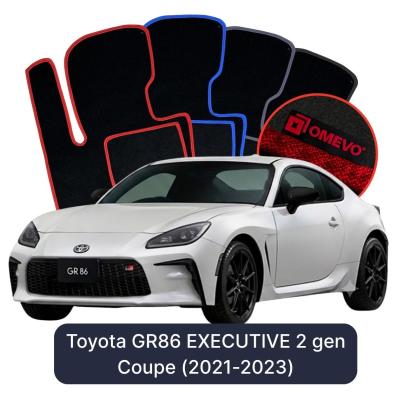 Velour car mats OMEVO for Toyota GR86 EXECUTIVE 2 gen Coupe (2021-2023)