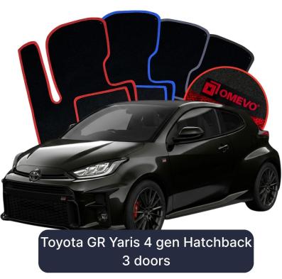 Velour car mats OMEVO for Toyota GR Yaris 4 gen Hatchback 3 doors (2020-2024)