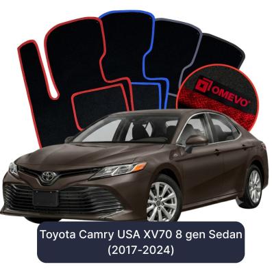 Velour car mats OMEVO for Toyota Camry XV70 8 Gen Sedan USA Version (2017-2024)