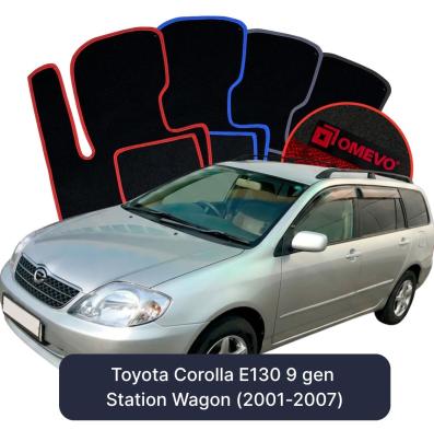 Velour car mats OMEVO for Toyota Corolla E130 9 gen Station Wagon (2001-2007)