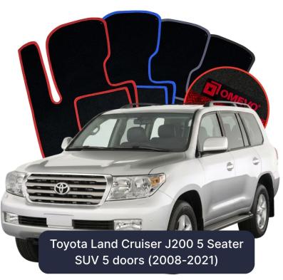Velour car mats OMEVO for Toyota Land Cruiser 5 Seater J200 SUV 5 doors (2008-2021)