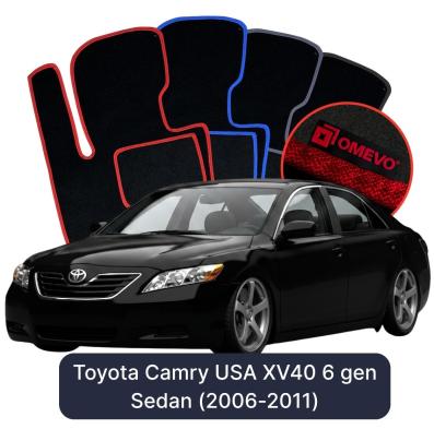 Velour car mats OMEVO for Toyota Camry USA Version 6 gen Sedan (2006-2011)