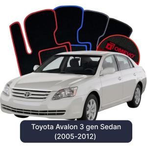 OMEVO Velour Car Mats for Toyota Avalon 3 gen Sedan (2005-2012)