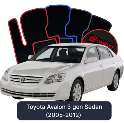 Velour car mats OMEVO for Toyota Avalon 3 gen Sedan (2005-2012)