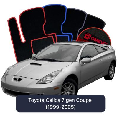 Velour car mats OMEVO for Toyota Celica 7 gen Coupe (1999-2005)