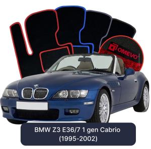 OMEVO Velour Car Mats for BMW Z3 E36/7 1 gen Cabrio (1995-2002)