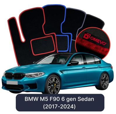 Velour car mats OMEVO for BMW M5 F90 6 gen Sedan (2017-2024)