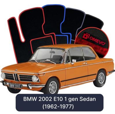 Velour car mats OMEVO for BMW 2002 E10 1 gen Sedan (1962-1977)