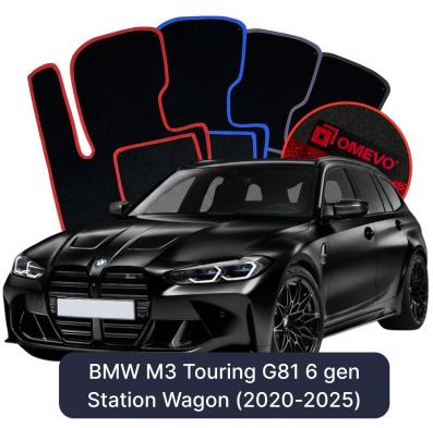 Velour car mats OMEVO for BMW M3 Touring G81 6 gen Station Wagon (2020-2025)
