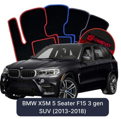 Velour car mats OMEVO for BMW X5M 5 Seater F15 3 gen SUV (2013-2018)