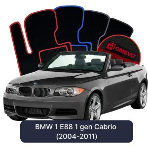 OMEVO Velour Car Mats for BMW 1 E88 1 gen Cabrio (2004-2011)