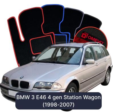 Velour car mats OMEVO for BMW 3 E46 4 gen Station Wagon (1998-2007)