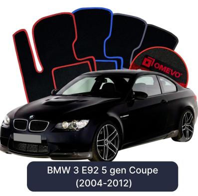 Velour car mats OMEVO for BMW 3 E92 5 gen Coupe (2006-2013)