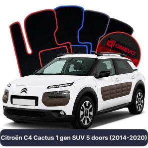 Velour car mats OMEVO for Citroën C4 Cactus 1 gen SUV 5 doors (2014-2020)