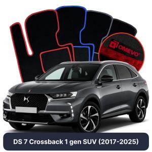 OMEVO Velour Car Mats for DS 7 Crossback 1 gen SUV (2017-2025)