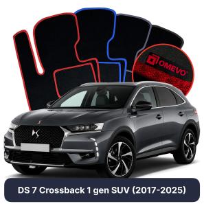 Velour car mats OMEVO for DS 7 Crossback 1 gen SUV (2017-2025)