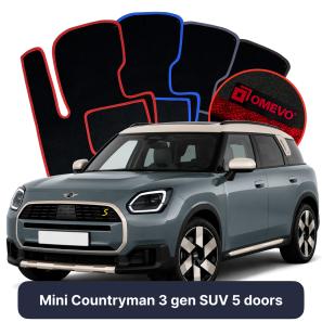 Velour car mats OMEVO for Mini Countryman 3 gen SUV 5-Door (2024-2025)